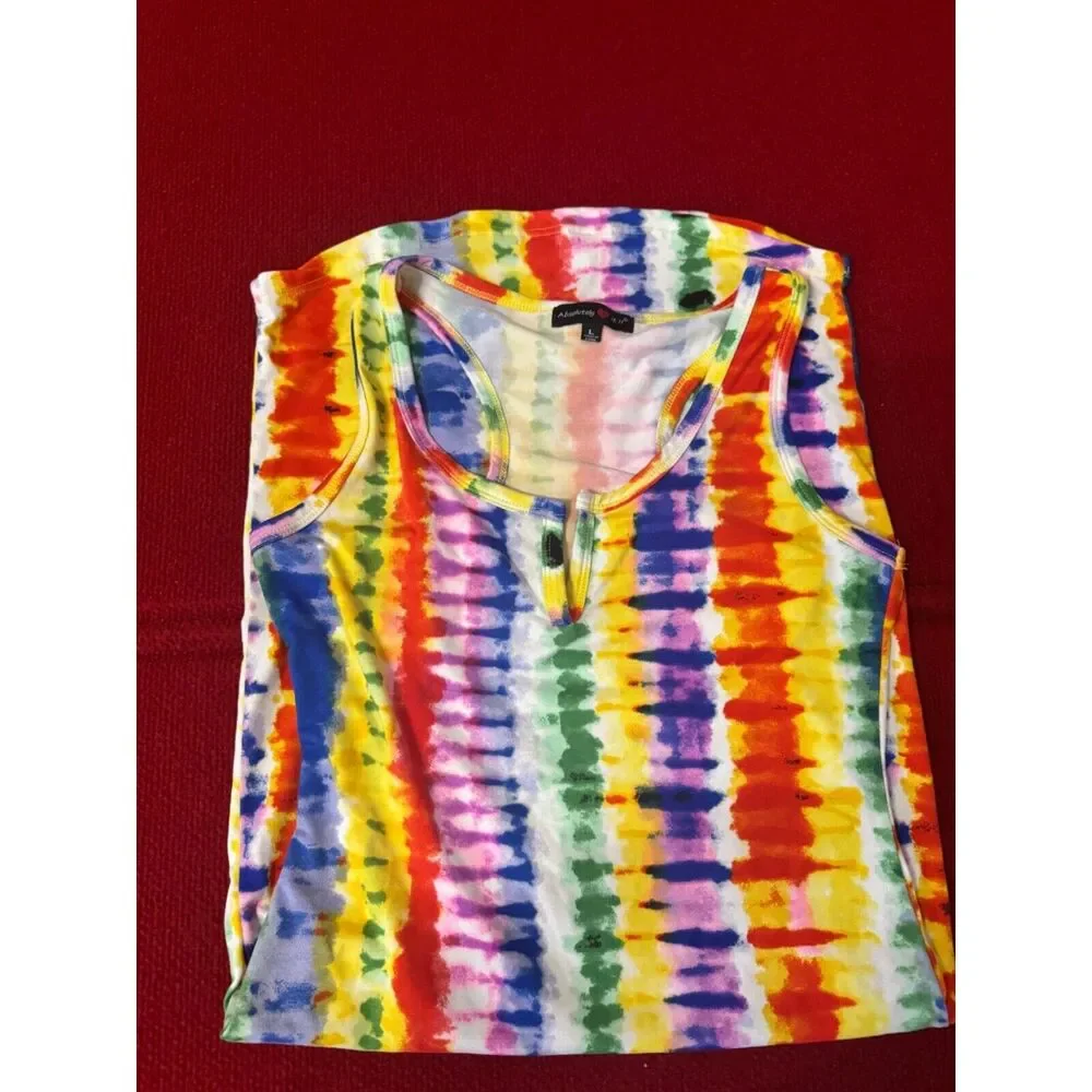 Absolutely Love It Tie-Dye Sleeveless Bodycon‎ Dress Large